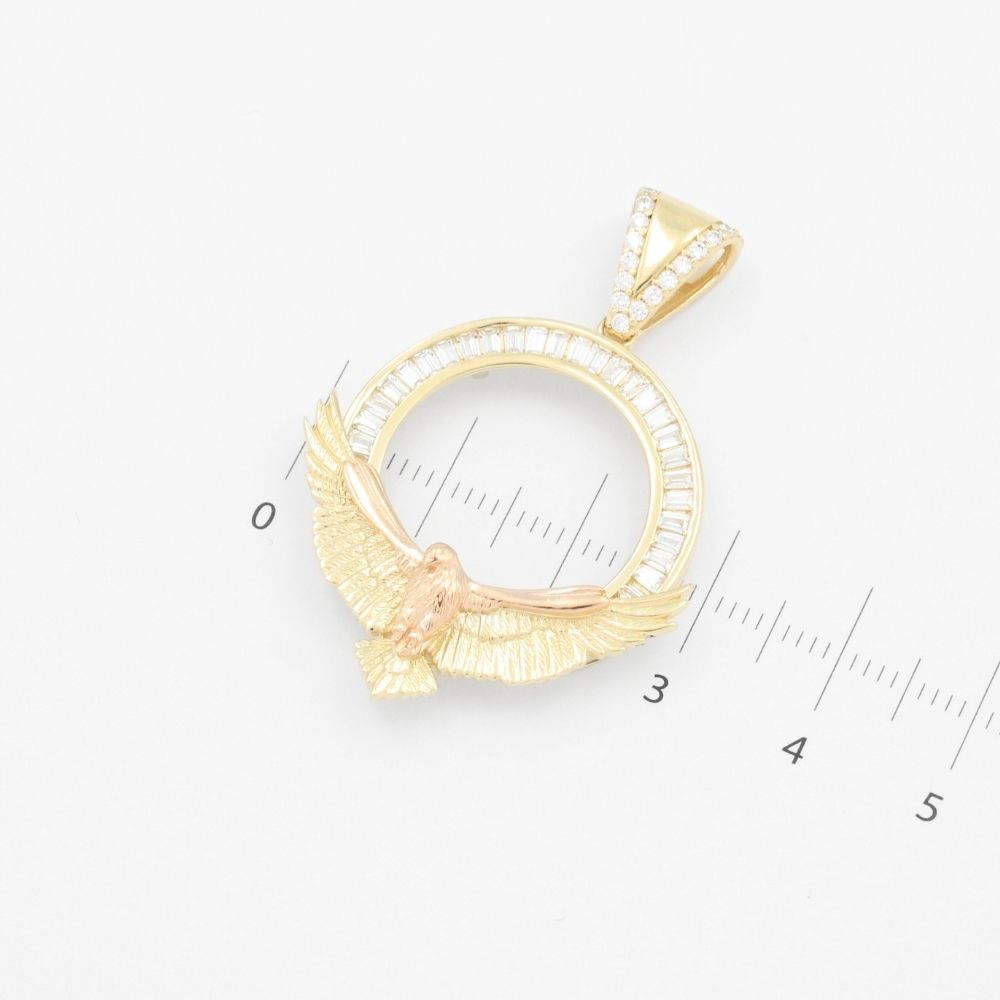 Dije de Oro 14k Diseño de Portamonedas Incustado de Zirconias mod. 9438
