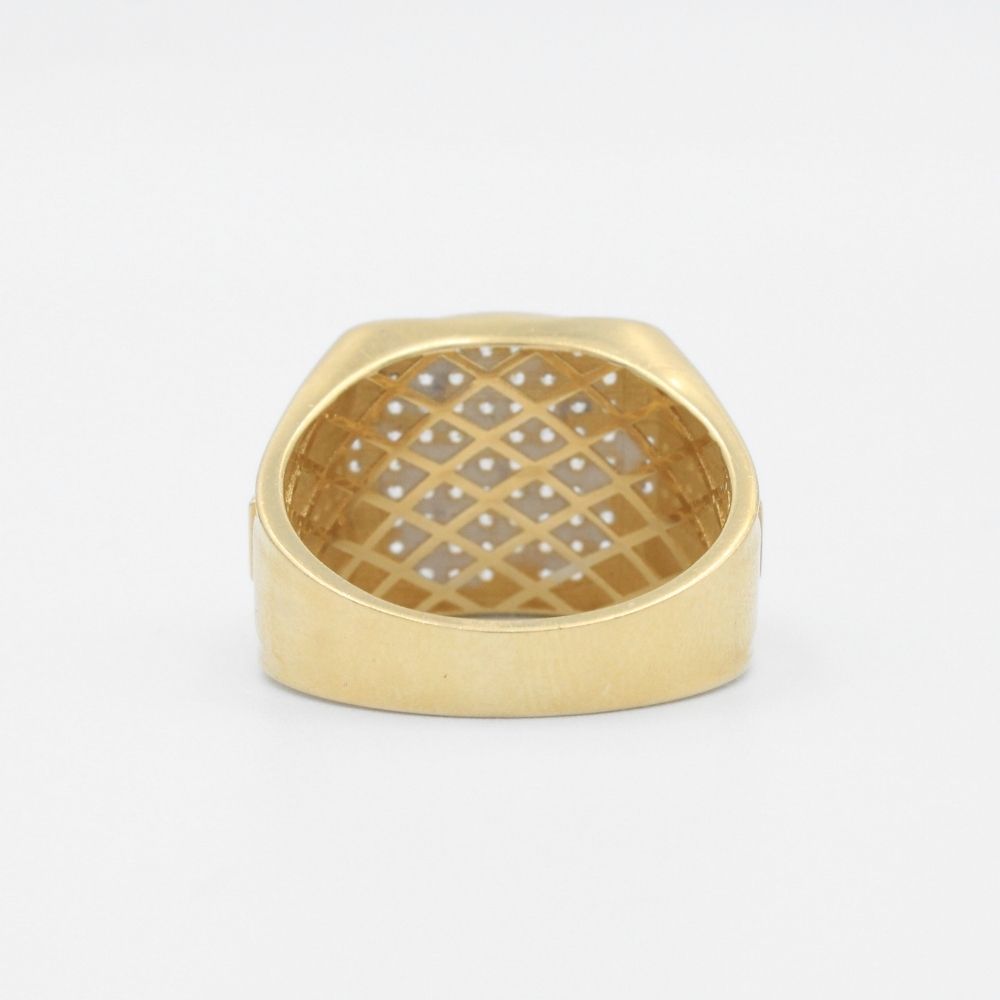 Anillo de Oro 14k con Incrustación Especial de Zirconias Finas mod. 9460
