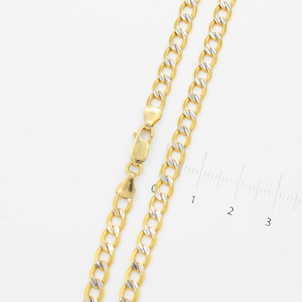 Cadena de Oro 14k Tejido Barbada Solida mod. 9910