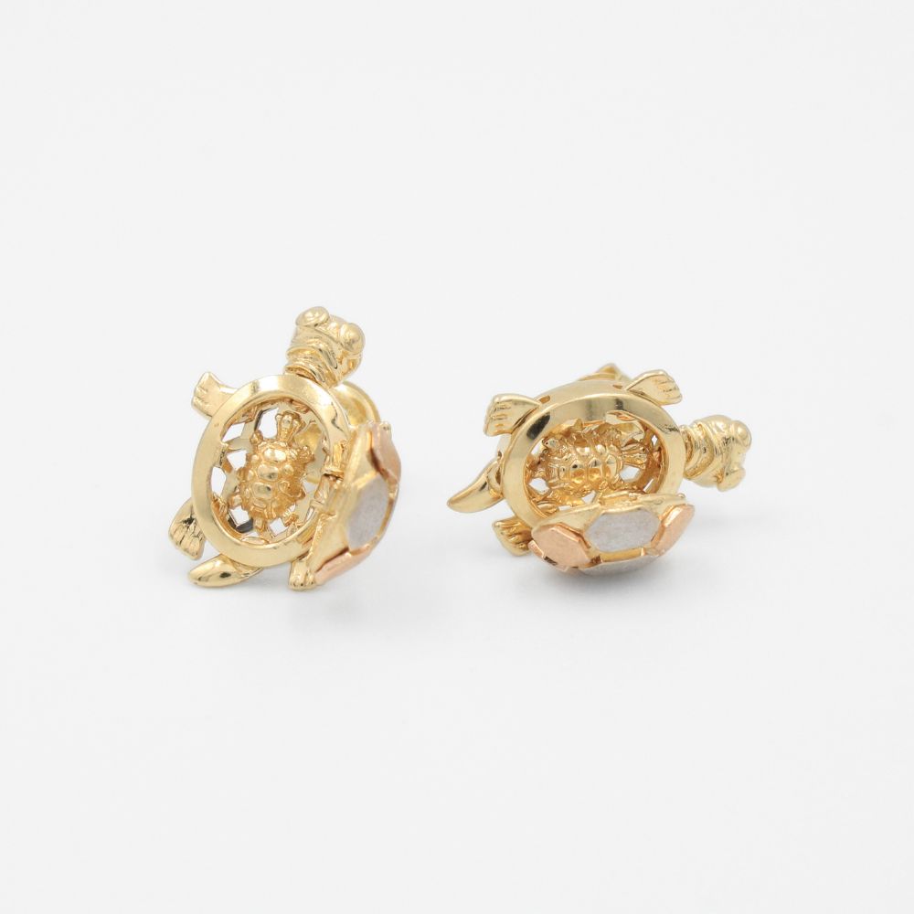 Arete de Oro 14k Tortuga Sorpresa mod. 9069