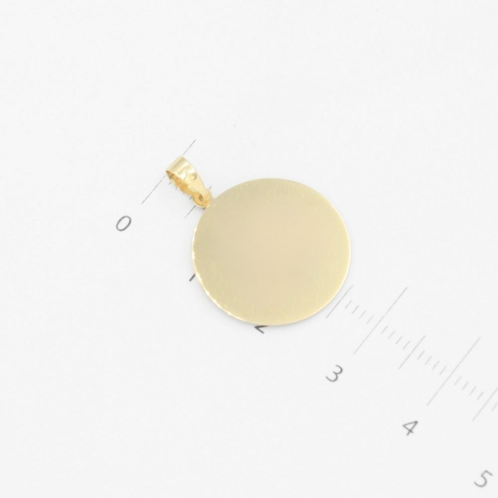 Medalla de Oro 14k Redonda con Divino Niño Brillante mod. 9525