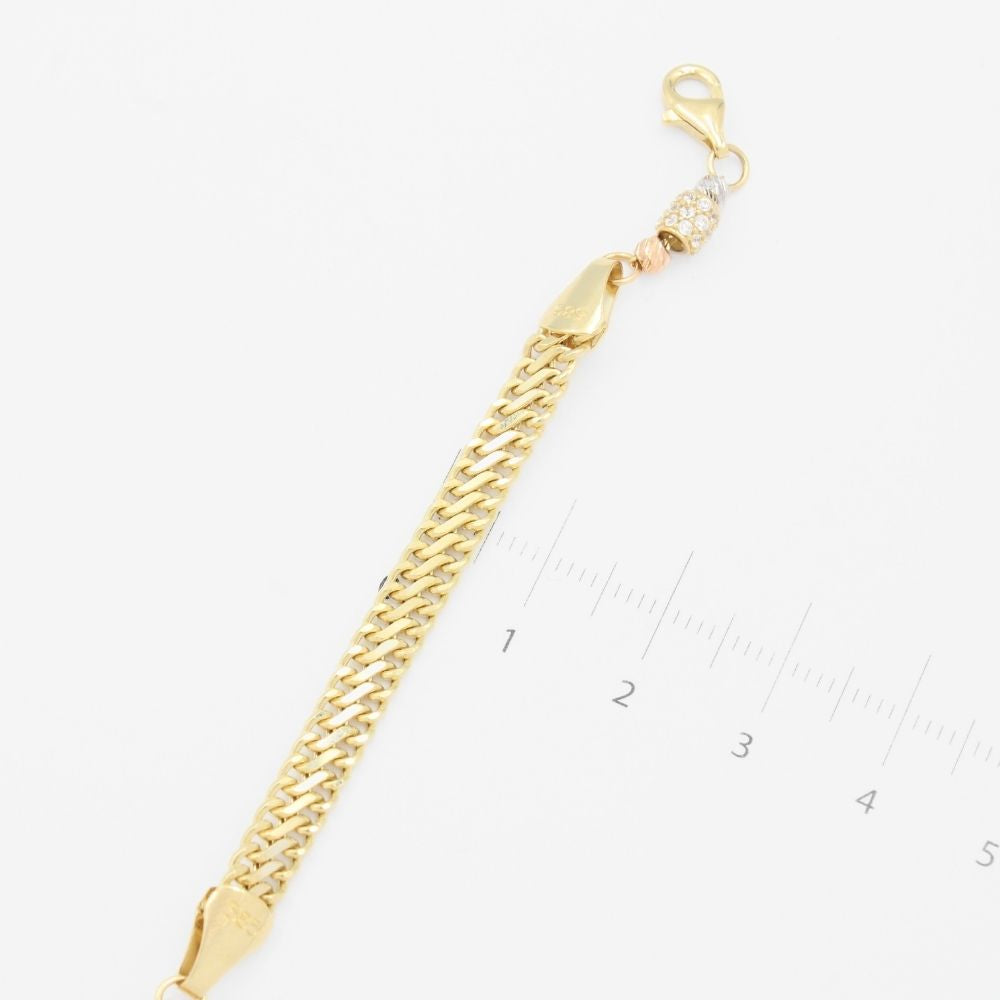 Pulsera de Oro 14k de Doble Tejido mod. 9015