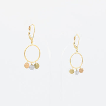 Grapa Larga de Oro 14k Aro con Círculos Florentinos mod. 9094