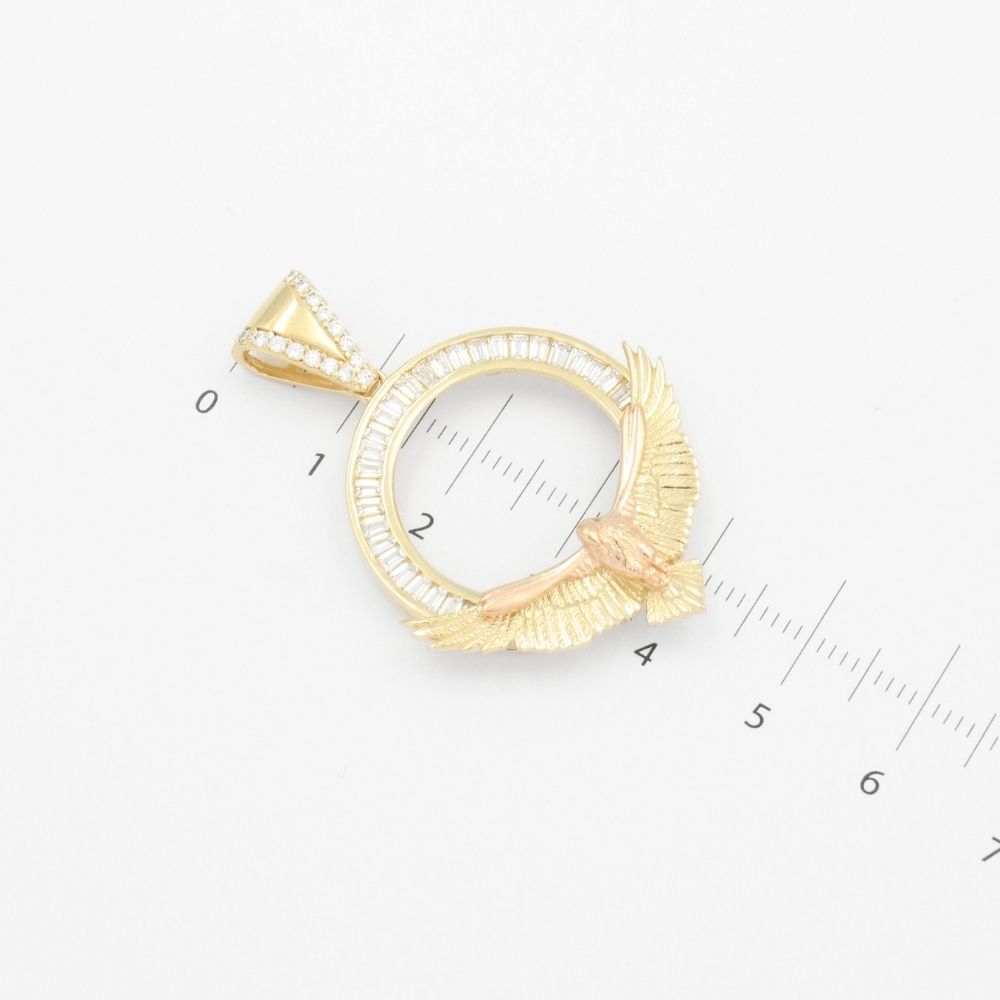 Dije de Oro 14k Diseño de Portamonedas Incustado de Zirconias mod. 9438