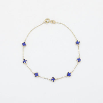 Pulsera de Oro 14k Diseño Fino con Tréboles Pequeños mod. 9039