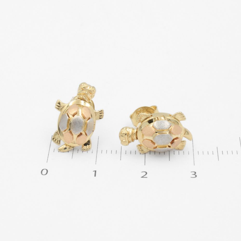 Arete de Oro 14k Tortuga Sorpresa mod. 9069