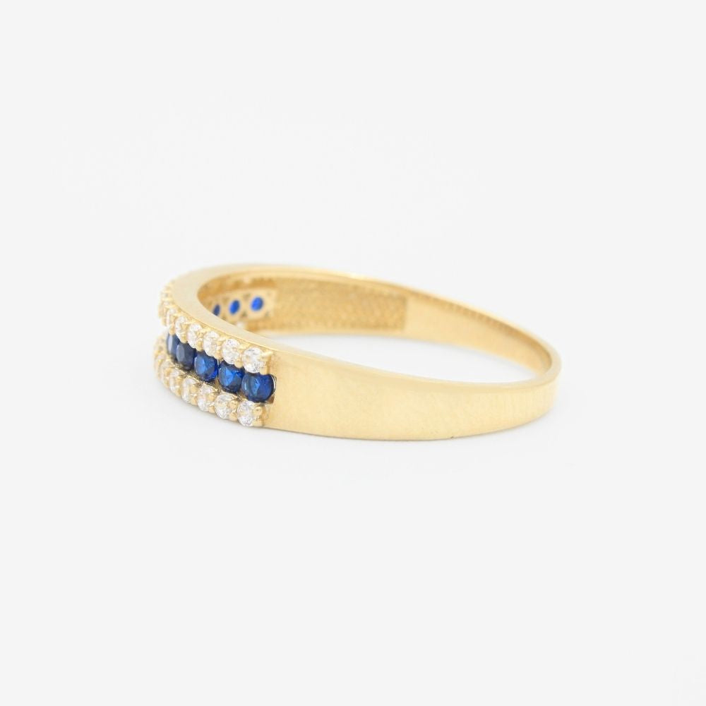 Coordinado de Oro 14k Diseño Churumbela con Incrustación de Zirconias mod. 8980