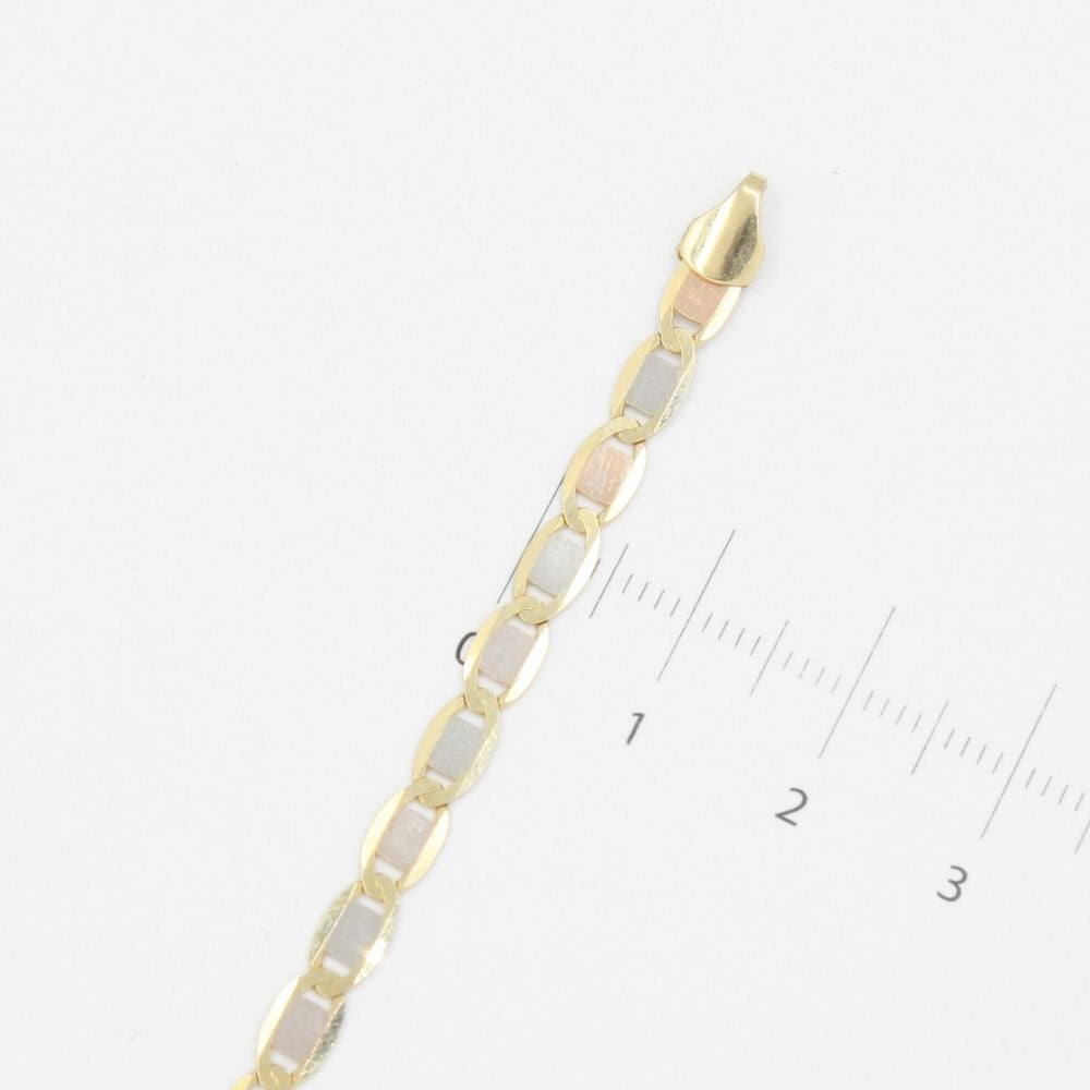 Pulsera Eslabón de Oro 14k Tejido Navaja mod. 8813