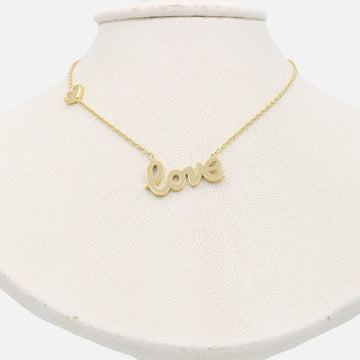 Gargantilla de Oro 14k con Dije Love y Detalle de Zirconia mod. 8583