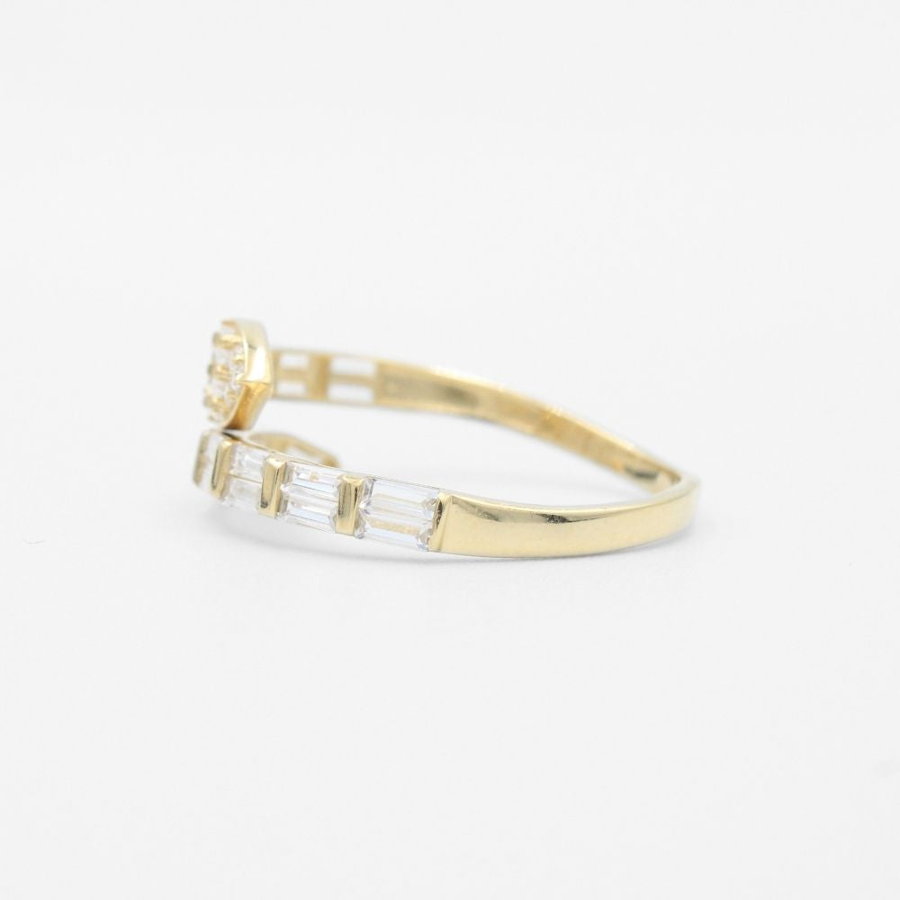 Anillo de Oro 14k Serpiente de Zirconias Baguette mod. 9592