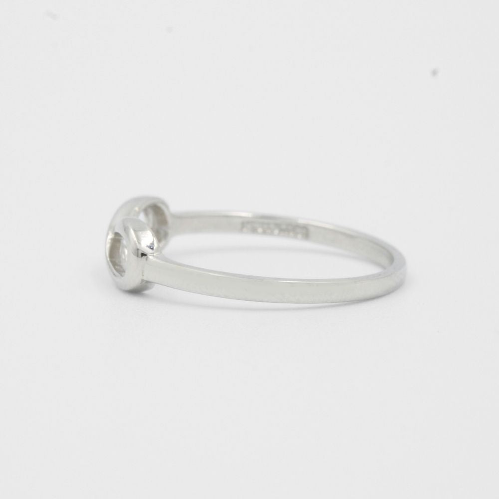 Anillo de Oro 14k Infinito Blanco mod. 8109