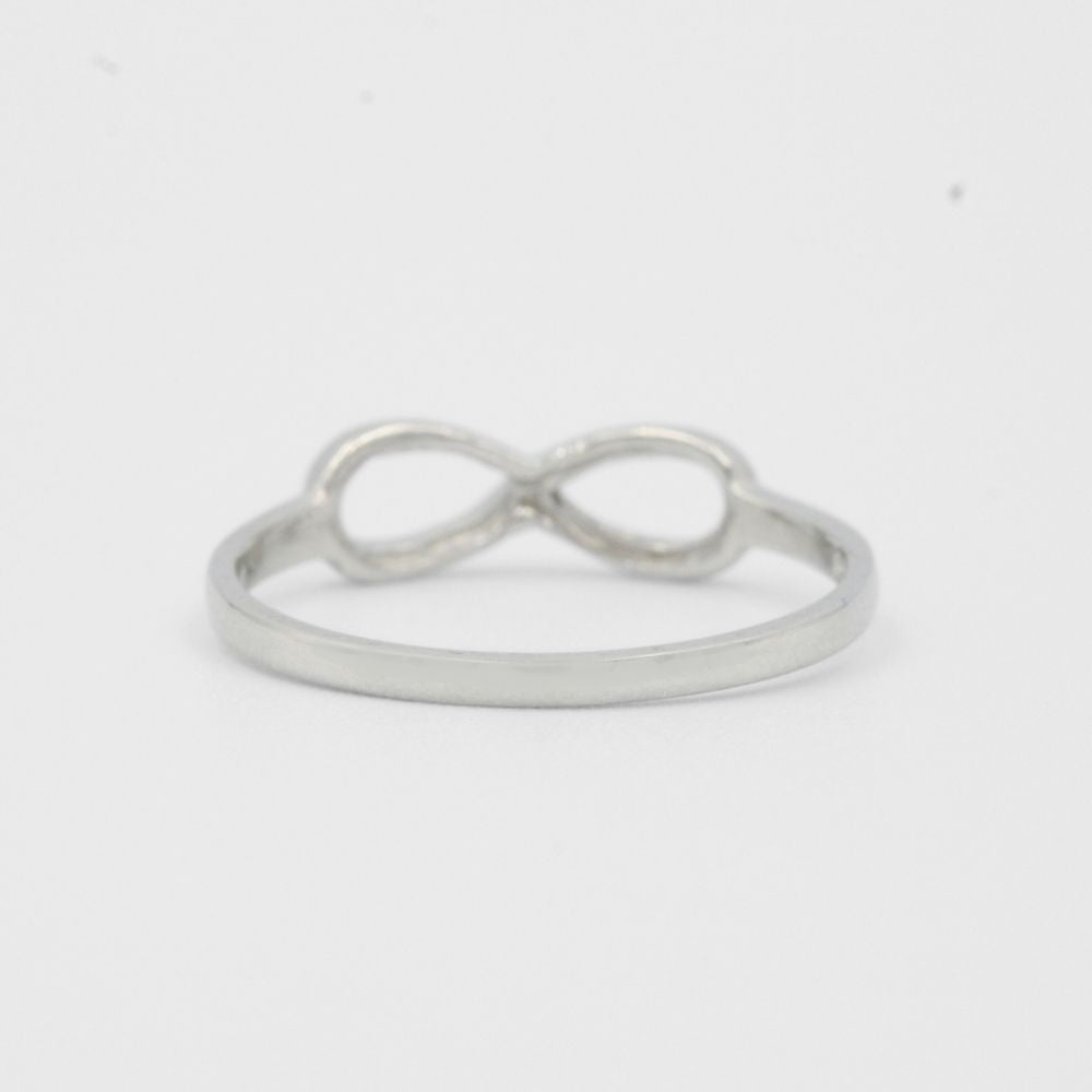 Anillo de Oro 14k Infinito Blanco mod. 8109
