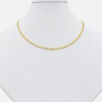 Cadena de Oro 14k Tejido Barbado Sólido y Brillante de Eslabón Pequeño mod. 9810