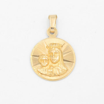 Medalla de Oro 14k Señora del Carmen en Diamantado mod. 9527