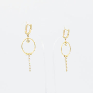 Grapa Larga de Oro 14k Aro con Tira de Zirconias mod. 9095