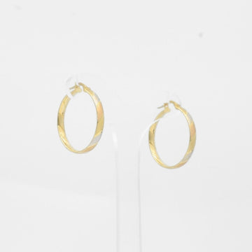 Arracada de Oro 14k Diseño Confort Hueco Tradicional Florentino en Tono Mate mod. 7901