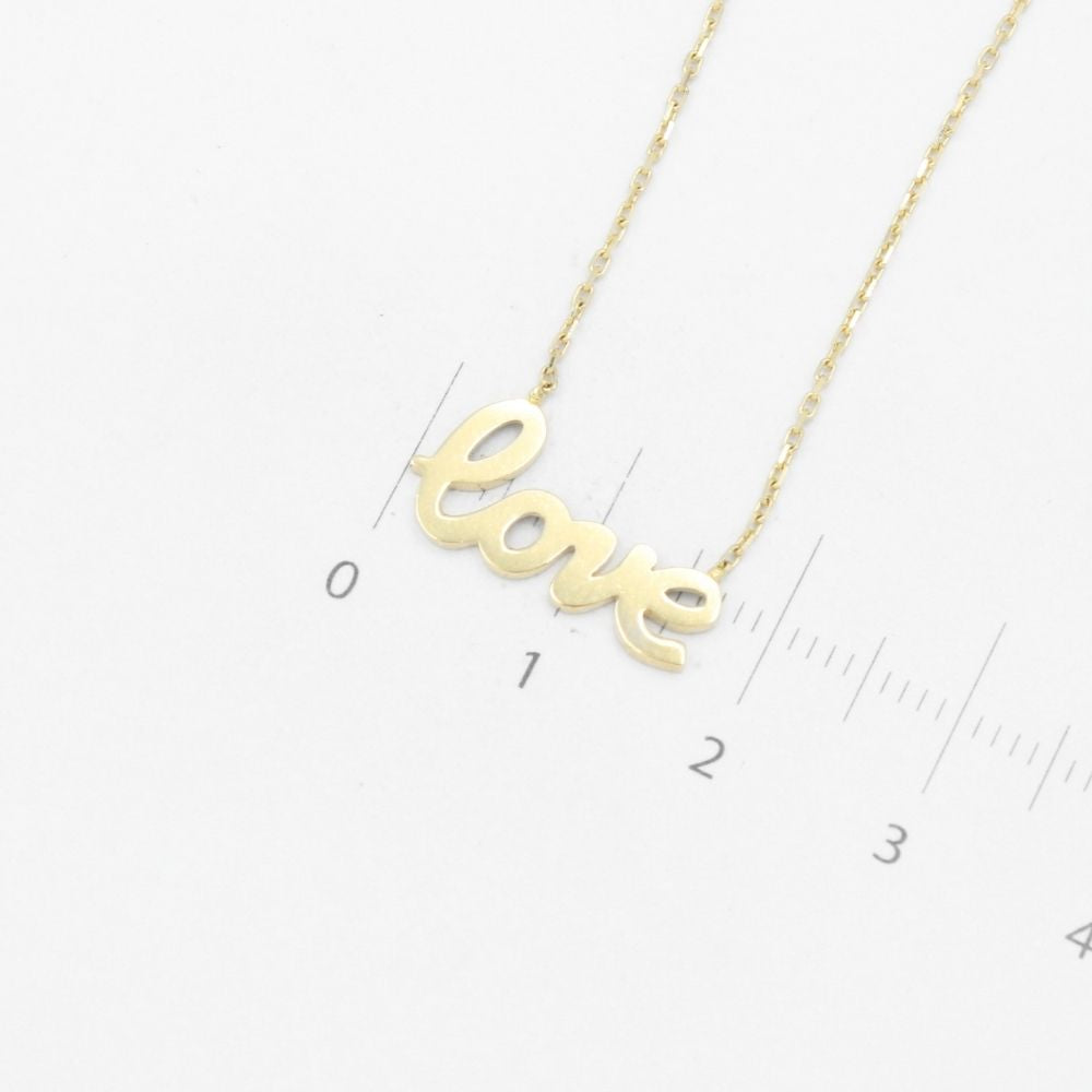 Gargantilla de Oro 14k con Dije Love y Detalle de Zirconia mod. 8583