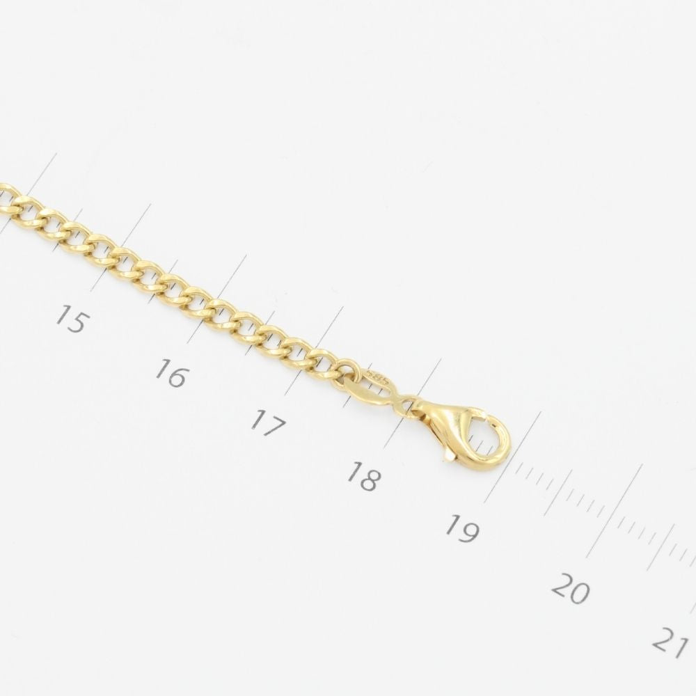 Pulsera de Oro 14k con Diseño Oval Esmaltada en Color Azul mod. 9017