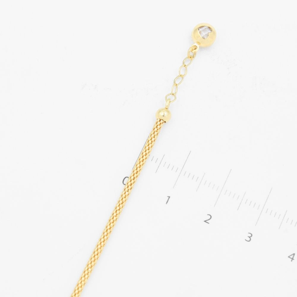 Pulsera de Oro 14k Diseño Tipo Pandora con Zirconias mod. 9286