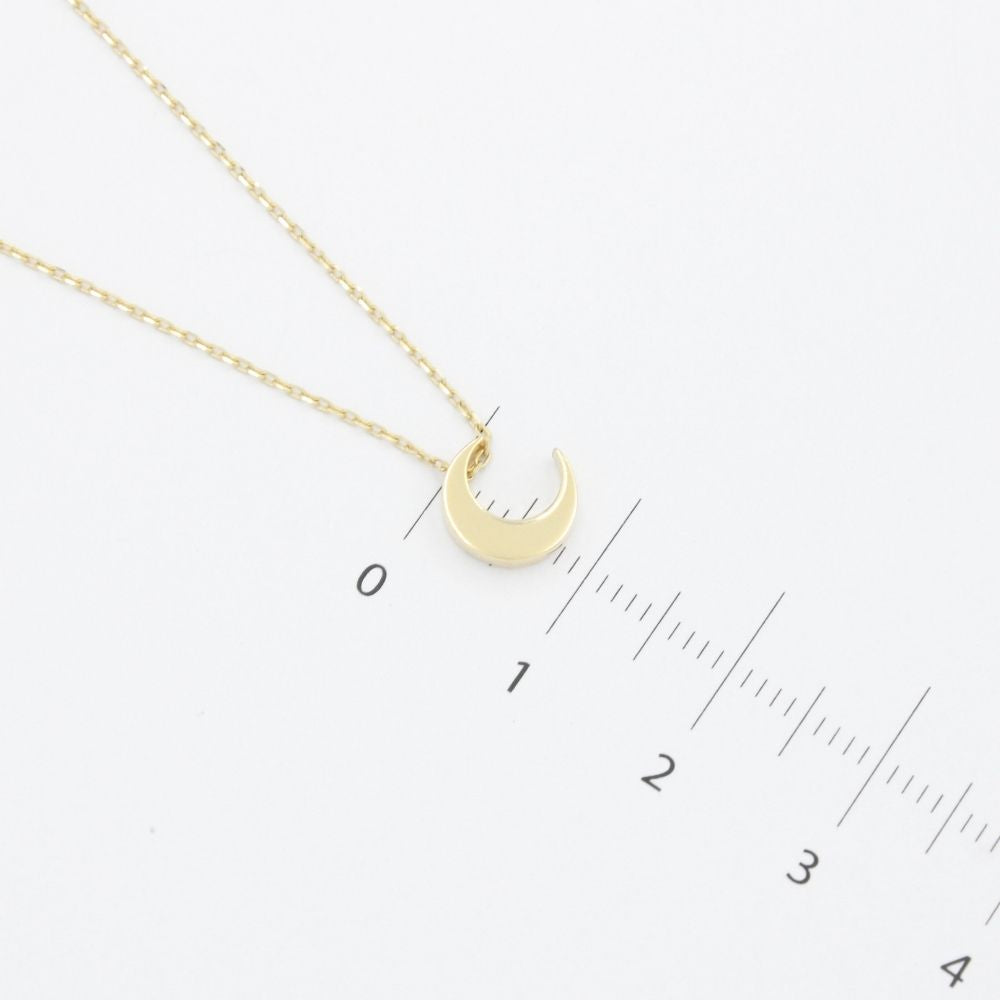 Gargantilla de Oro 14k Luna de Diseño Brillante y Hueco mod. 9640