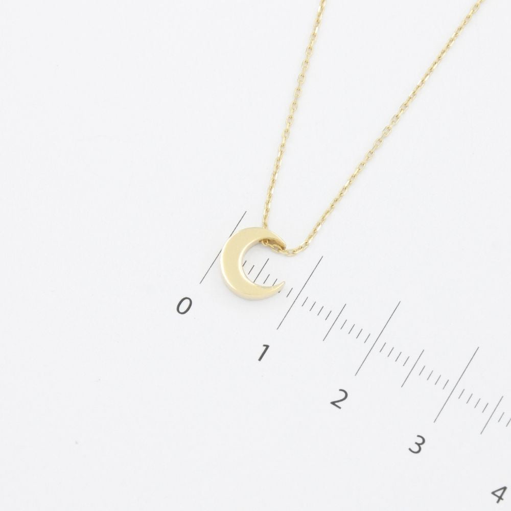 Gargantilla de Oro 14k Luna de Diseño Brillante y Hueco mod. 9640