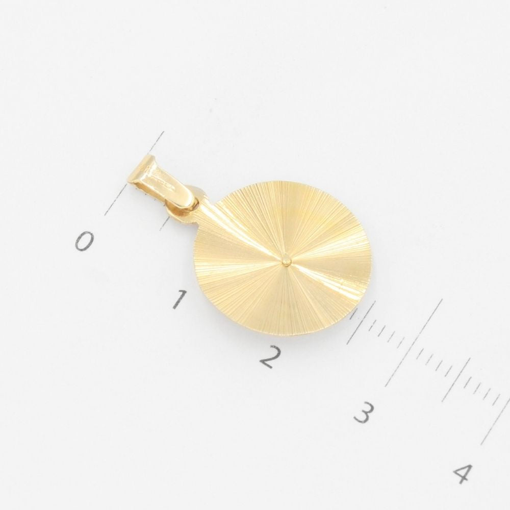 Medalla de Oro 14k Señora del Carmen en Diamantado mod. 9527