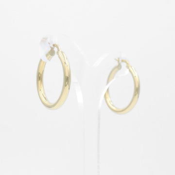 Arracada de Oro 14k Diseño Hueco Redondo y Brillante mod. 9626
