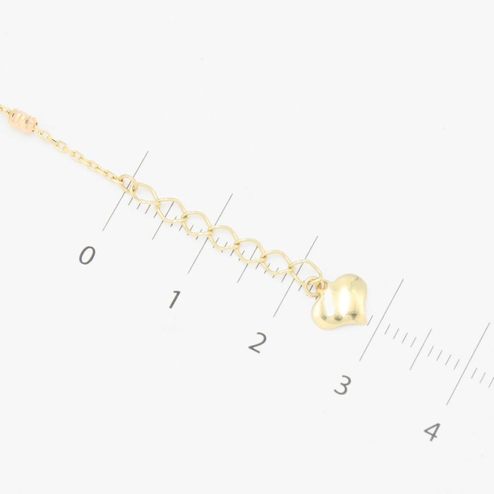Pulsera de Oro 14k Eslabones Diamantados Huecos mod. 9329