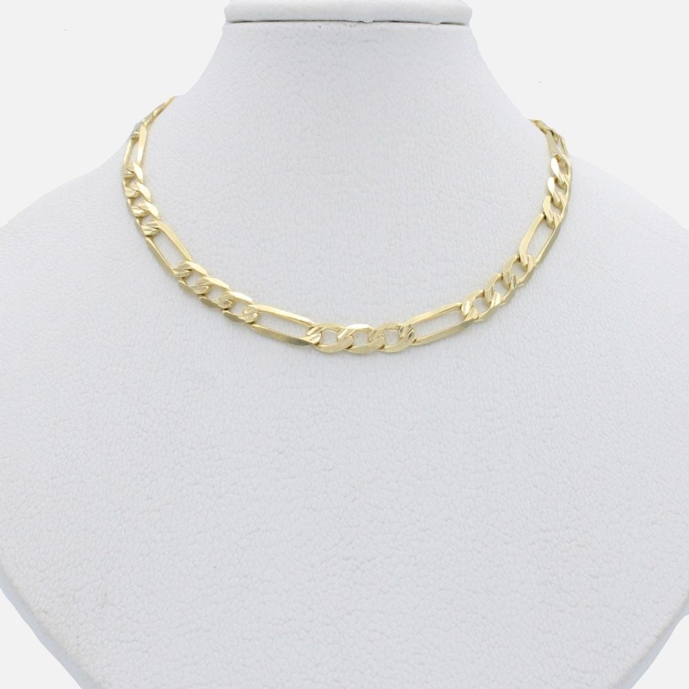 Cadena de Oro 14k Tejido 3x1 Diamantada Solida mod. 9913