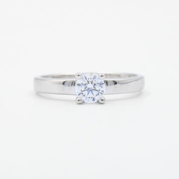 Anillo de Compromiso en Oro 14k Blanco con Zirconia Brillante mod. 8950