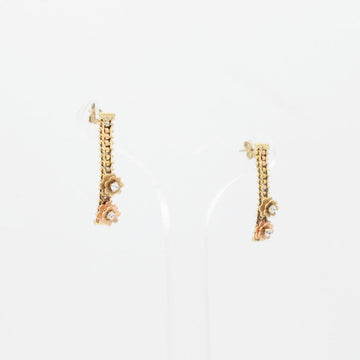 Arete de Oro 14k Diseño Combinado de Petatillo y Flores del Pensamiento con Zirconias mod. 1706