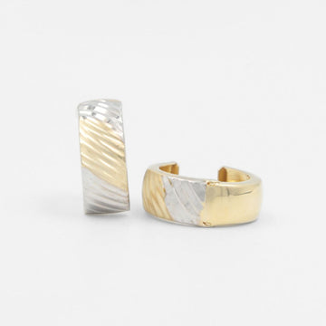 Grapa de Oro 14k Combinado con Diamantado Diagonal mod. 8336