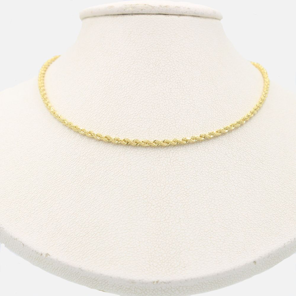 Cadena de Oro 14k Tejido Torzal Delgada mod. 9130