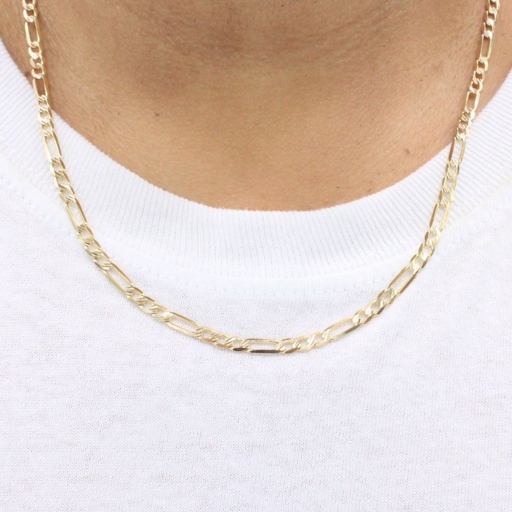 Cadena de Oro 14k Tejido 3x1 Diamantada Solida mod. 9913