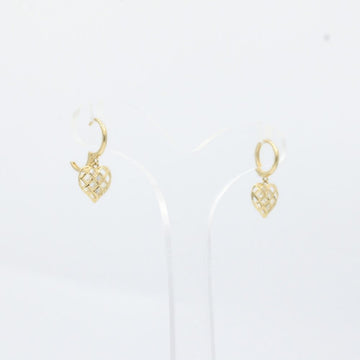 Grapa de Oro 14k Corazones Calados con Diamantado y Zirconia Fina mod. 7853