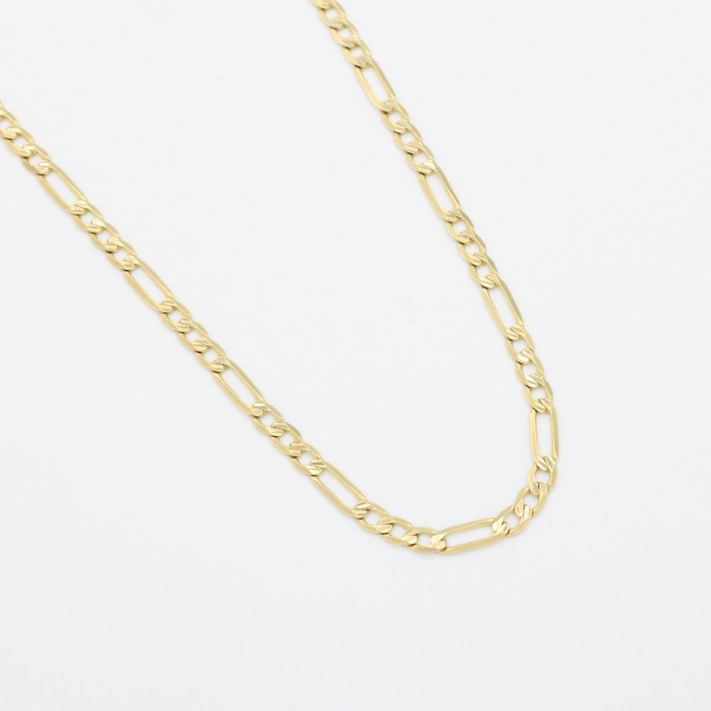 Cadena de Oro 14k Tejido 3x1 Diamantada Solida mod. 9913