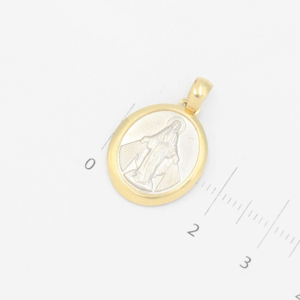 Medalla de Oro 14k Virgen Milagrosa mod. 9528