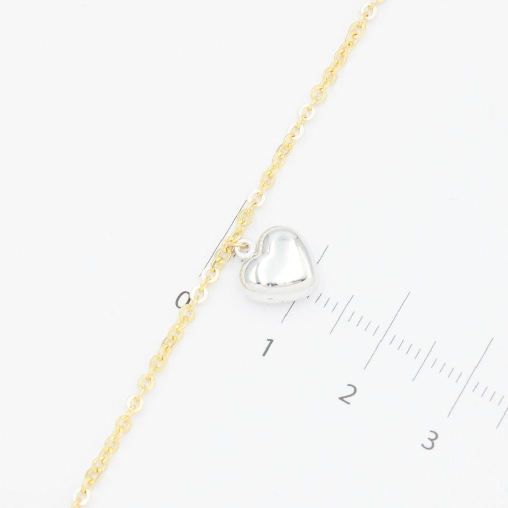 Pulsera de Oro 14k Diseño de Corazones Inflados mod. 9330