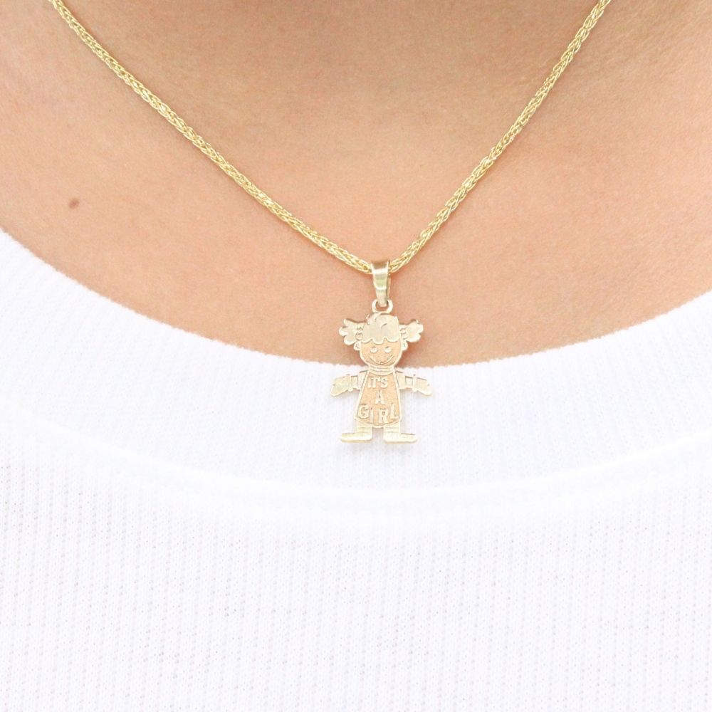 Dije de Oro 14k "It's a Girl" /Es Niña mod. 9233