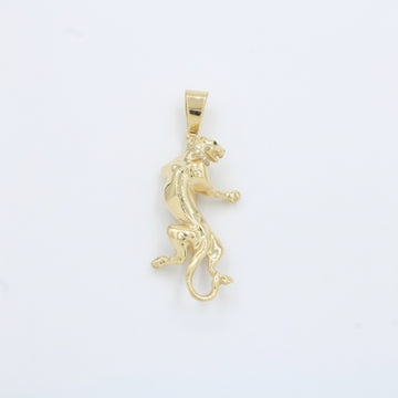 Dije de Oro 14k Diseño Hueco de Pantera con Incrustado de Zirconias mod. 10077