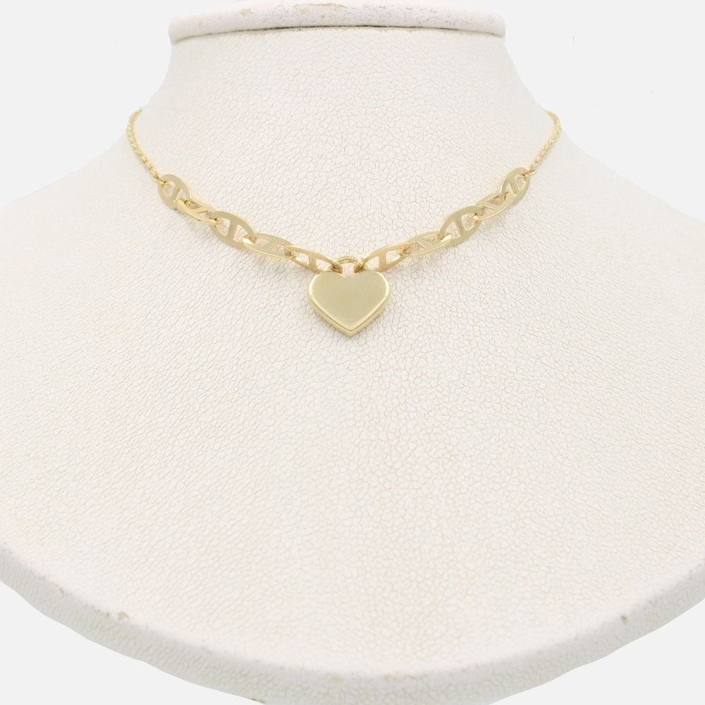 Gargantilla de Oro 14k con Dije Hueco de Corazón Especial mod. 8586