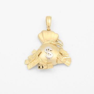 Dije de Oro 14k Diseño de Bolsa de Dinero mod. 9442
