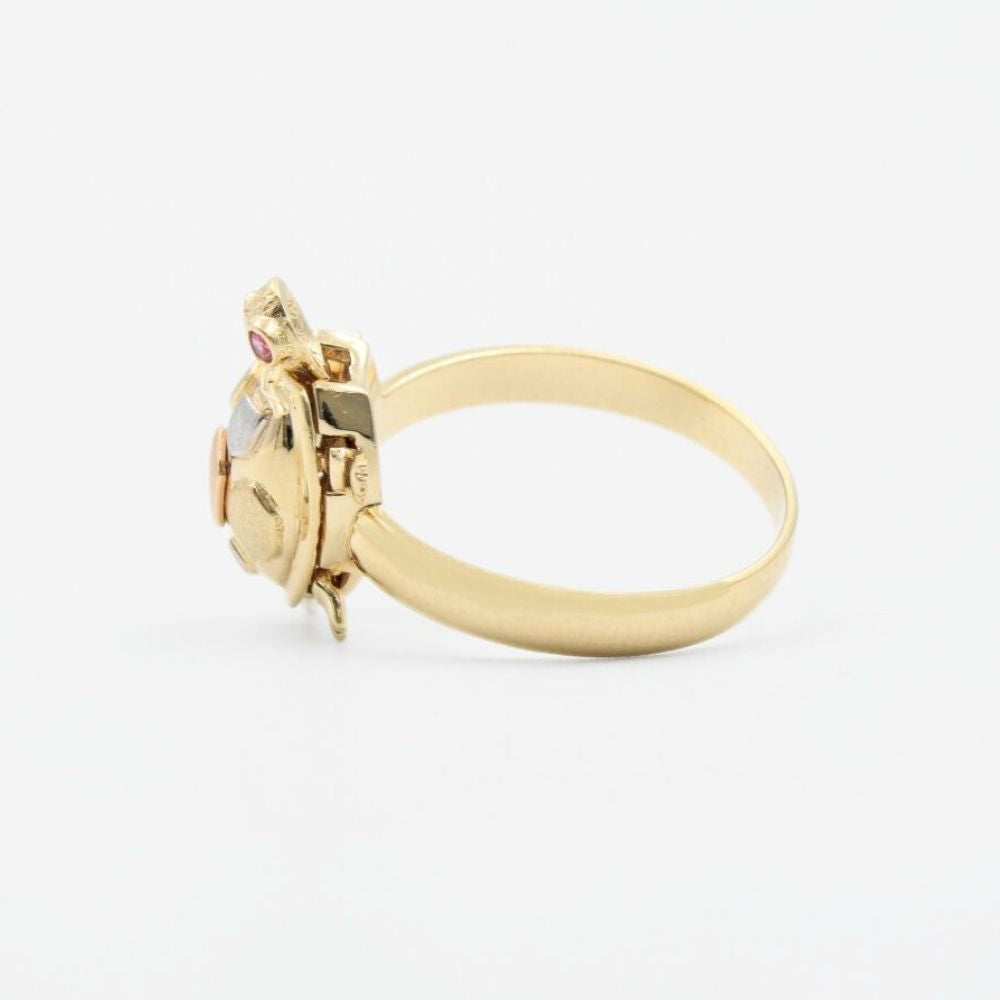 Anillo de Oro 14k con Diseño de Tortuga Florentino mod. 9085