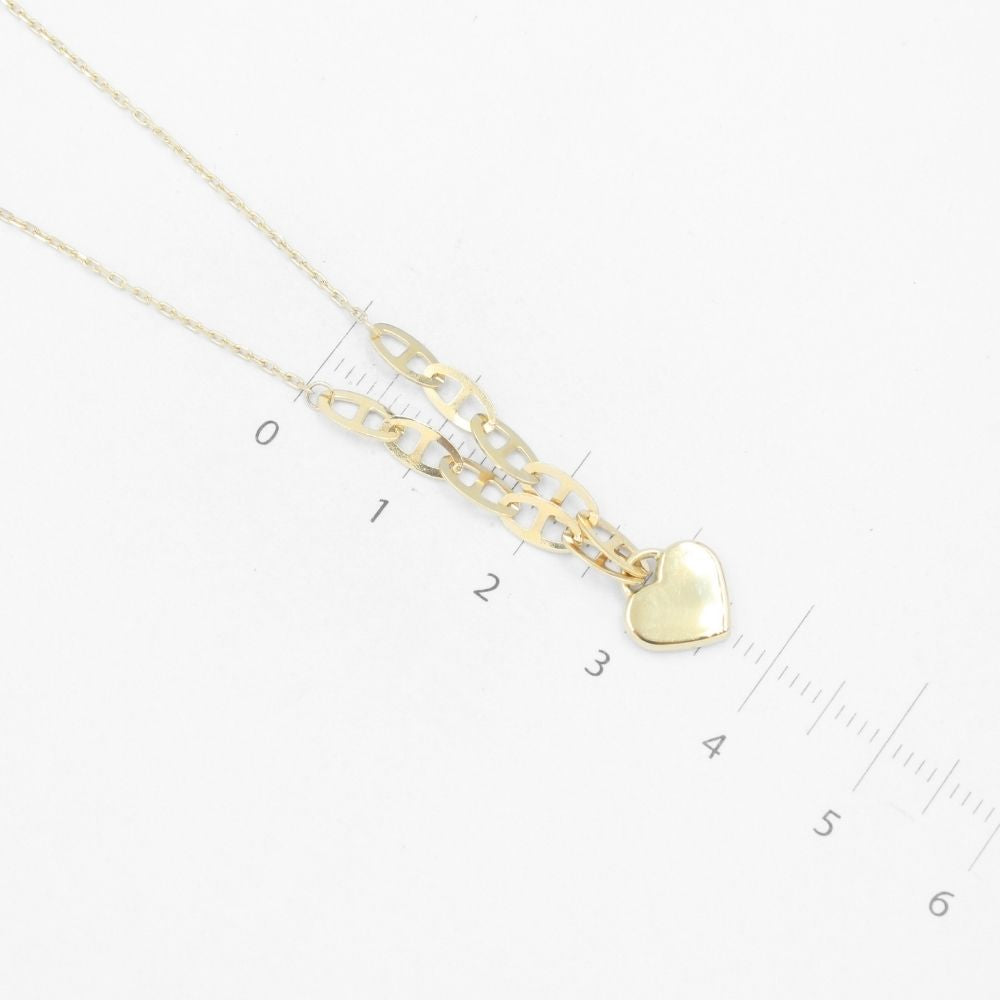 Gargantilla de Oro 14k con Dije Hueco de Corazón Especial mod. 8586