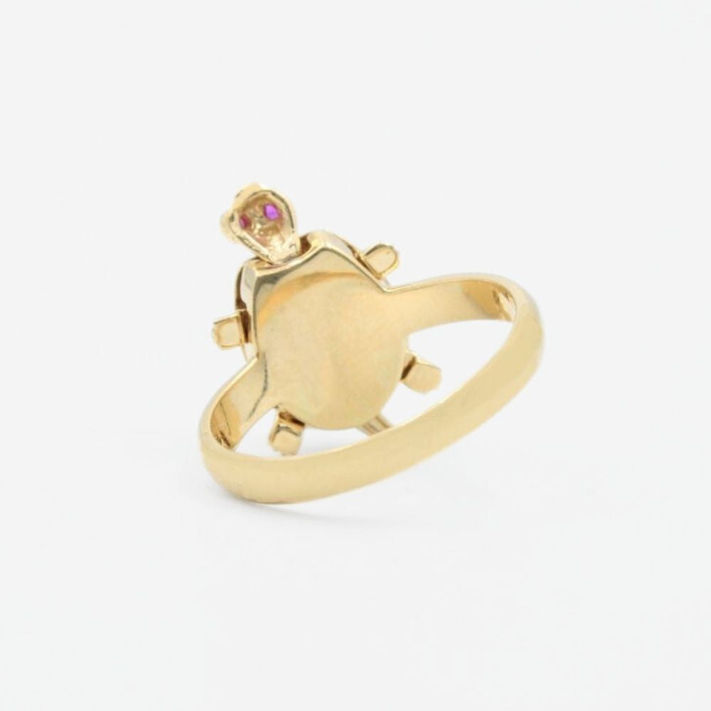 Anillo de Oro 14k con Diseño de Tortuga Florentino mod. 9085