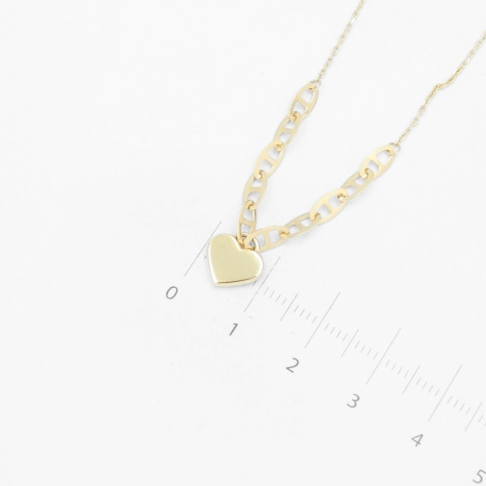Gargantilla de Oro 14k con Dije Hueco de Corazón Especial mod. 8586
