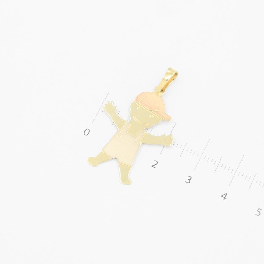 Dije de Oro 14k Niño de Diseño Brillante mod. 9234