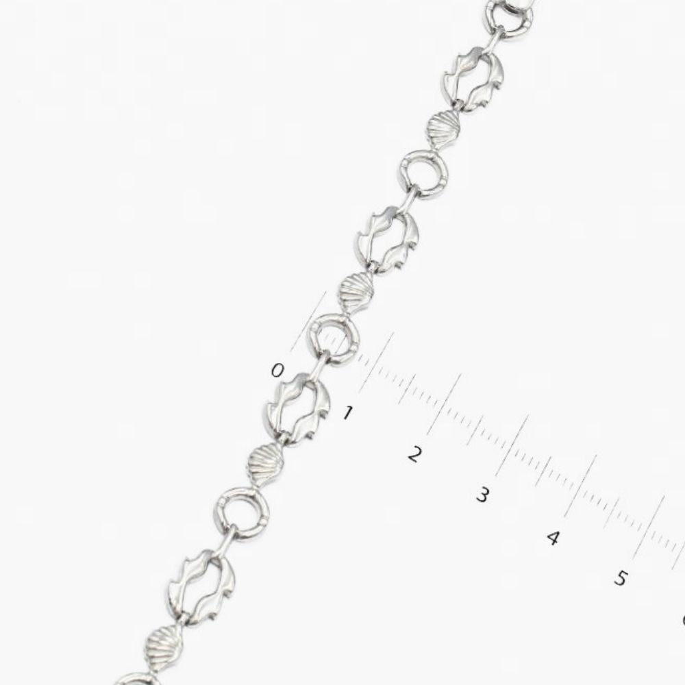 Pulsera de Playa en Oro Blanco mod. 6114