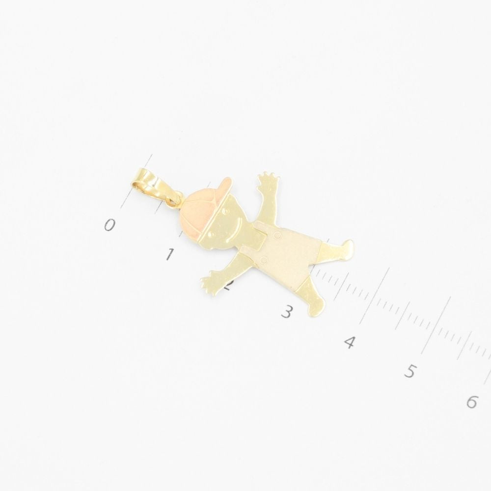 Dije de Oro 14k Niño de Diseño Brillante mod. 9234