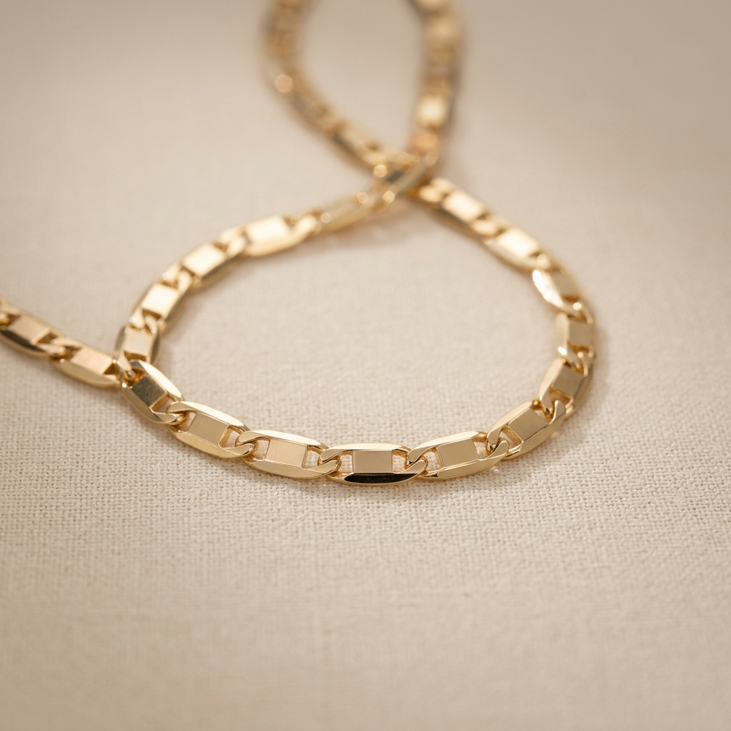 Cadena de Oro 14k Tejido Navaja Especial mod. 11219